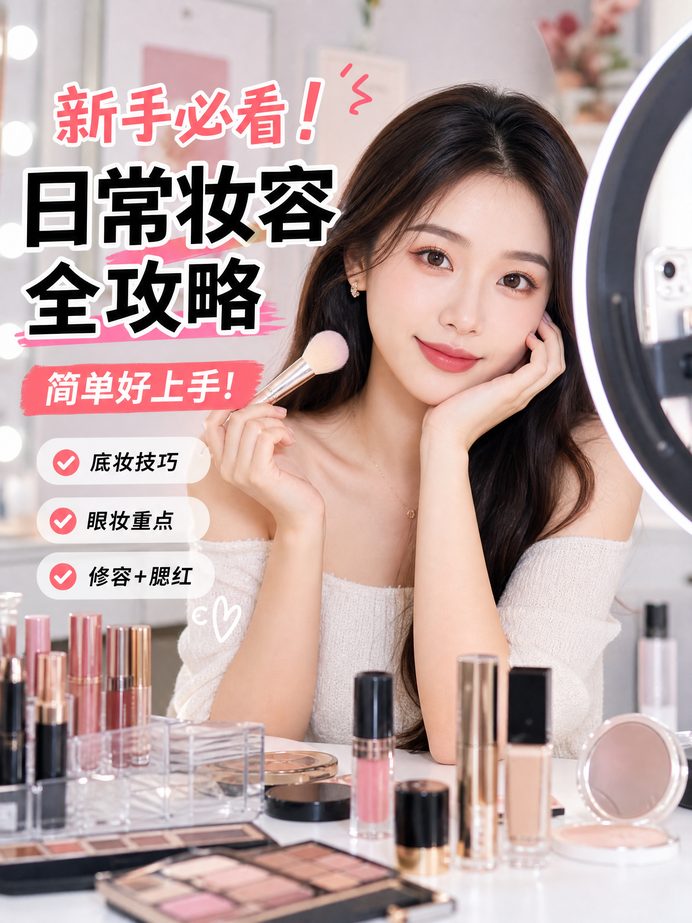 溏心美妆视频教程-日常妆容全攻略